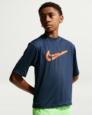 Nike Swim Hydroguard Big Kids' (Boys') Dri-FIT UV Short Sleeve Top